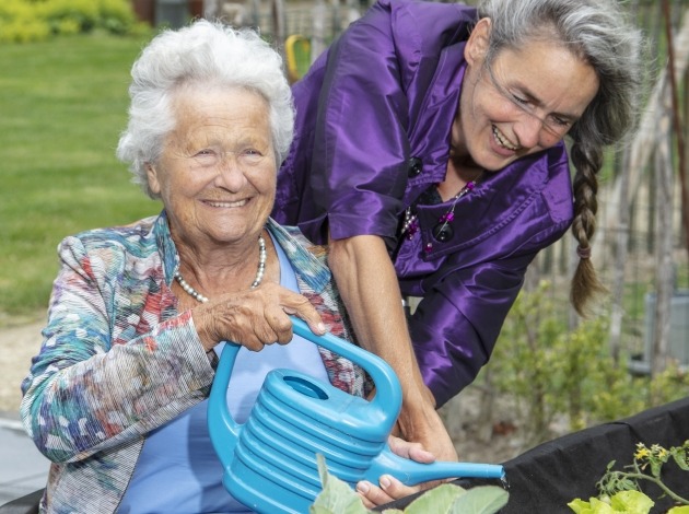 Foto bewoner met familielid 